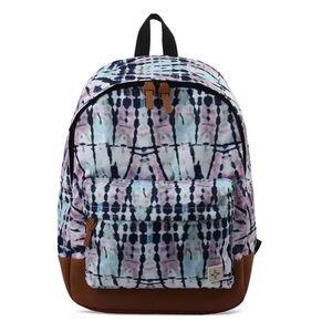 SUN + STONE Men's/ Unisex RILEY Tie-Dyed Backpack White Tie Dye, NEW/ NWT